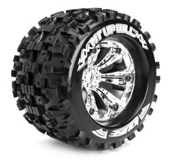 Louise 1:8 3.8 Inch Monster Tire MT-Uphill Mounted On Chrome Wheel - 1:2 Offset - Sport (2)