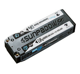 Sunpadow 7.4V 2S 6000mAh 60C/120C LiPo Stick Stock Platin