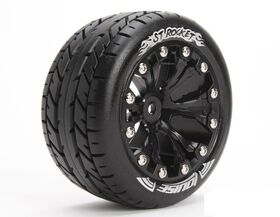 Louise 1:10 ST-Rocket 2.8 inch Truck Tire Mounted on Black Rim - 0 Offset  (2)